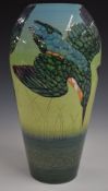 Dennis Chinaworks limited edition vase no14 large baluster vase decorated with diving kingfishers,