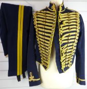 British Army Royal Gloucestershire Hussars other ranks full dress jacket of blue cloth, with