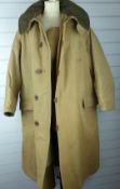 British Army WW2 sheepskin lined coat by H & B Hoffman and Sons Ltd, size no. 4, attributed to