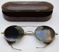 Military or RAF sunglasses, in original metal case