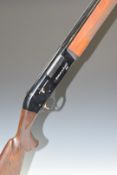 Webley & Scott 820 20 bore semi-automatic shotgun with chequered semi-pistol grip and forend, vented