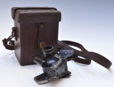 WW2 gun sight no.36280 by NPLS, Hon Reg Co 1942, with leather carry case