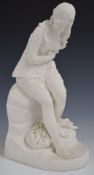Minton Parianware figurine of Dorothea by John Bell, H38cm