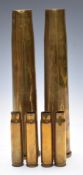 WW2 Royal Gloucestershire Hussars two 40mm Bofor anti-aircraft brass shells, together with four 20mm