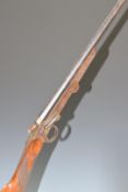 Belgian .410 folding poacher's shotgun with chequered grip and forend, skeleton stock and 29.25 inch