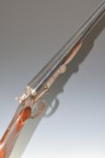 Belgian .410 side by side folding poacher's shotgun with chequered grip and forend, skeleton