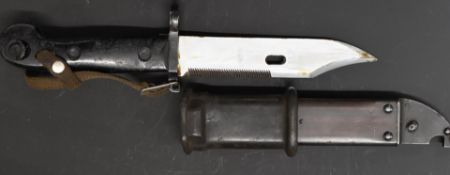 AK47 bayonet with 15cm blade and scabbard. PLEASE NOTE ALL BLADED ITEMS ARE SUBJECT TO OVER 18 CHECK