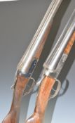Two 12 bore side by side shotguns one Spanish Sarasqueta serial number 8664 the other unnamed serial