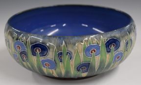 Royal Doulton bowl in pattern number 8670 and signed BW, D23cm