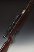 SMK XS36-2 .177 under-lever air rifle with semi-pistol grip, raised cheek piece, adjustable sights