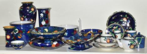 Approximately twenty six pieces of Carltonware lustre ceramics including a large vase, tallest 31cm