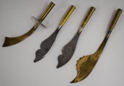 Four pieces of trench art, possibly letter openers, longest 21cm