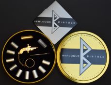 Berloque miniature pinfire pistol on key chain, in original fitted tin with instructions.