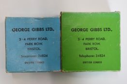 Two boxes of George Gibbs Ltd of Bristol shotgun cartridges twenty-five 12 bore and twenty-five 16