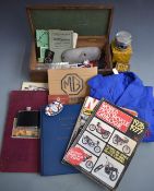 Motoring collectables to include Mk II Jaguar manual, Norton ES2 and other piston and rings,