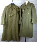 Two British Army greatcoats, one an officer's Royal Dragoons attributed to the Duke of Beaufort, the