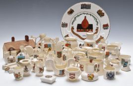 Large collection of Goss crested china including model of Welsh Jack, British Incendiary Shell,