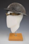 WW2 British 'Brodie' steel helmet stamped RFM 1939 to rim with R to front complete with liner and
