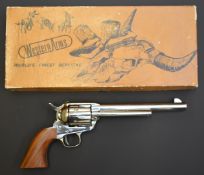 Uberti Western Arms Colt style .44 blank firing six-shot single action revolver with chrome frame,