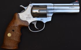Czech Alfa Proj Steel 3541 .357 Magnum six-shot double action revolver with shaped wooden grips,