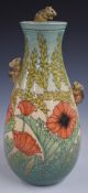 Dennis Chinaworks signed limited edition 2/20 large covered vase decorated in the Corn, Poppy and