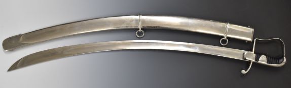 Replica Light Cavalry Trooper's sword with 83cm curved blade and scabbard. PLEASE NOTE ALL BLADED
