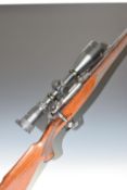 BSA Majestic .270 bolt-action rifle with chequered semi-pistol grip and forend, named and engraved