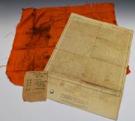 British Army WW2 double sided silk Chindit panic / escape map 'North Burma' and 'Central Burma' with