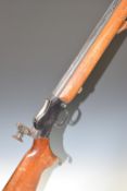 BSA .22 underlever action target rifle with adjustable Parker-Hale sights, semi-pistol grip,