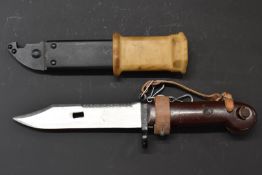 Hungarian AKM bayonet with 14.5cm blade and scabbard. PLEASE NOTE ALL BLADED ITEMS ARE SUBJECT TO