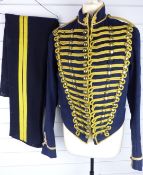 British Army Royal Gloucestershire Hussars other ranks full dress jacket of blue cloth, with
