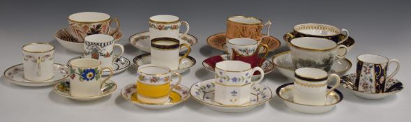A collection of 18th/19thC tea and coffee ware including Miles Mason, Aynsley, Derby, Royal