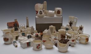 Large collection of Goss crested China to include dragon shaped beer bowl, Shakespeare's House,