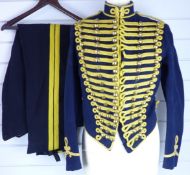 British Army Royal Gloucestershire Hussars other ranks full dress jacket of blue cloth, with