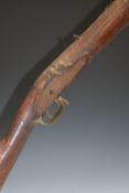Enfield pattern three band 32 bore percussion hammer action gun with lock stamped with crown cypher,