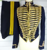 British Army Royal Gloucestershire Hussars other ranks full dress jacket of blue cloth, with