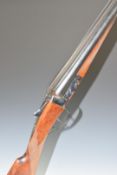 AYA No.3 12 bore side by side shotgun with named and engraved locks, chequered grip and forend,