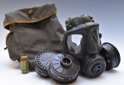 British Cold War respirator with haversack and two spare canisters