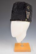 British Army Royal Gloucestershire Hussars fur busby. Consigned for sale by the Trustees of the