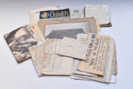 British Army WW2 Chindit Royal Engineers ephemera including The Chindit 1944 part one, Engineer