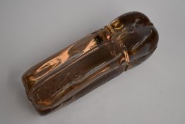 Murano style light sensitive glass sculpture in the form of a stylised parcel, indistinctly signed