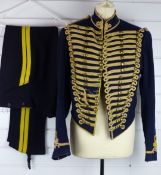 British Army Royal Gloucestershire Hussars other ranks full dress jacket of blue cloth, with