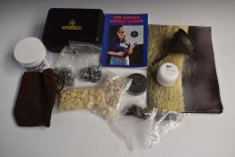 A collection of mainly muzzle loading rifle accessories including wads, Wonder Lube, bullets, The