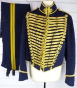 British Army Royal Gloucestershire Hussars other ranks full dress jacket of blue cloth, with