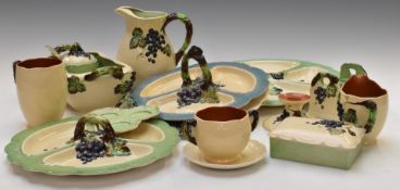 Approximately nineteen pieces of Carltonware Australian design ceramics decorated in the Grape &