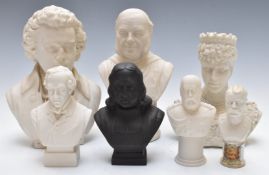 Hancock and Leigh Parianware busts of Queen Mary by A Willis another of L.T Stamer, anonymous