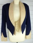 British Army Royal Gloucestershire Hussars officer's mess jacket in blue and buff cloth with crimson