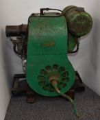 J.A.P model 5 stationary engine which the vendor advises it is in running condition, on four wheel