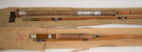Two split cane fishing rods by Farlow and Sharpe
