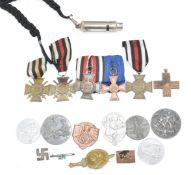 Small collection of German Nazi badges and medals